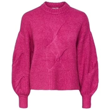 vaatteet Naiset Neulepusero Y.a.s YAS Lexu L/S Knit - Rose Violet Vaaleanpunainen