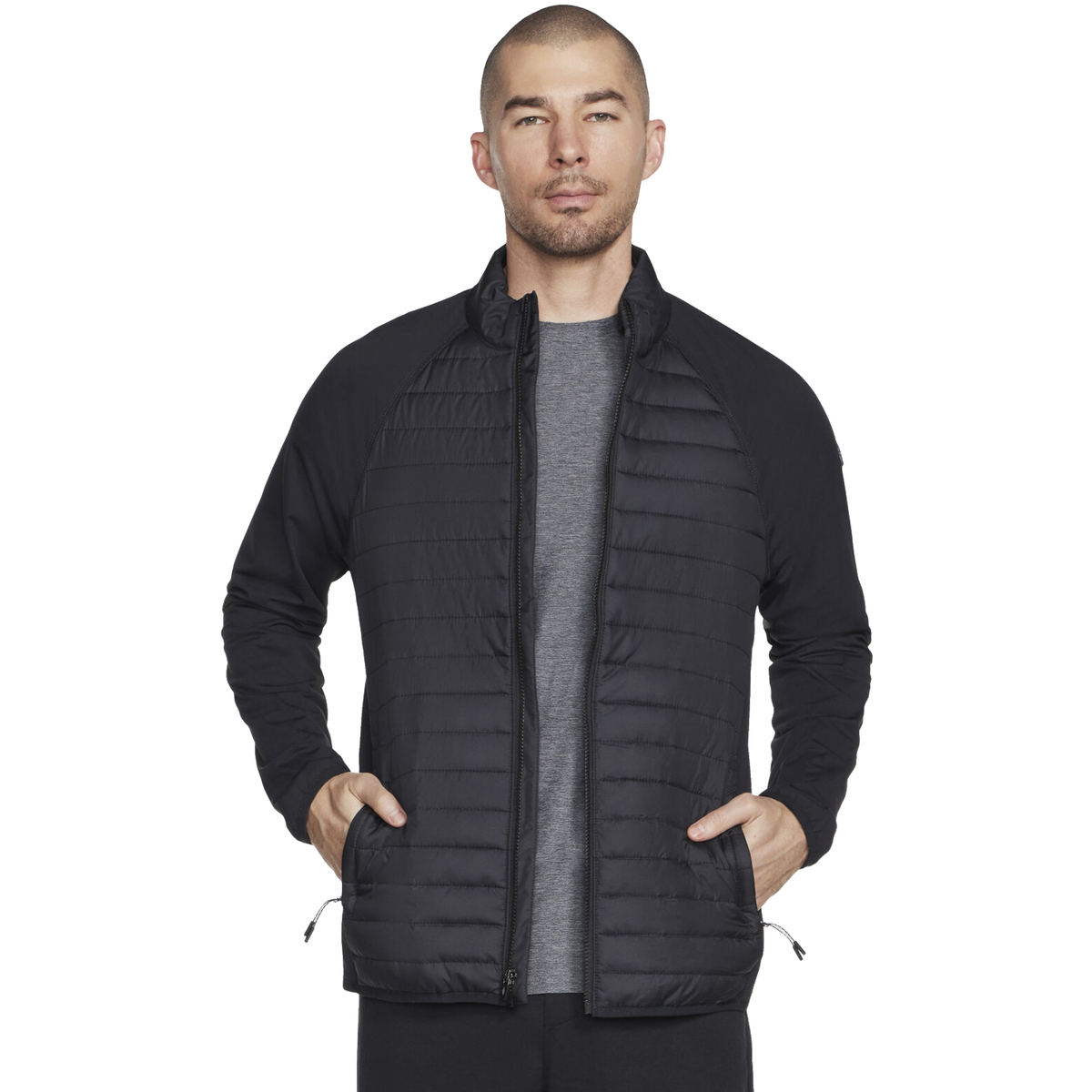 vaatteet Miehet Parkatakki Skechers GO Shield Hybrid Jacket Musta
