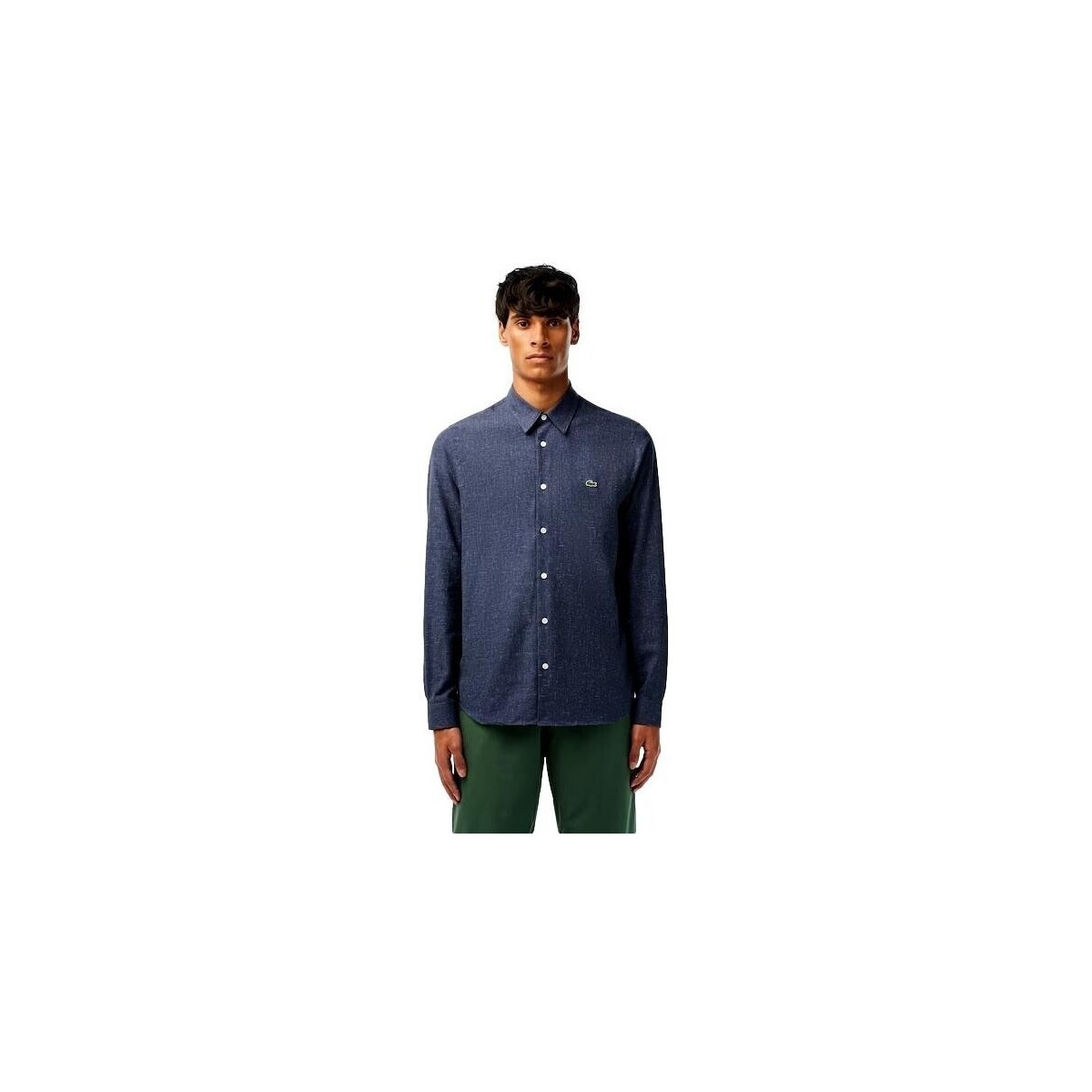 vaatteet Miehet Pitkähihainen paitapusero Lacoste CAMISA HOMBRE   SLIM FIT CH2573 Sininen