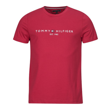 vaatteet Miehet Lyhythihainen t-paita Tommy Hilfiger TOMMY LOGO TEE Viininpunainen
