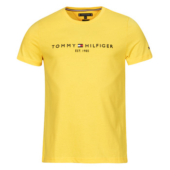 vaatteet Miehet Lyhythihainen t-paita Tommy Hilfiger TOMMY LOGO TEE Keltainen
