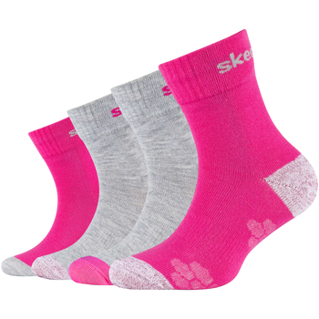 Asusteet / tarvikkeet Naiset Sukat Skechers 4PPK Wm Mesh Ventilation Glow Socks Vaaleanpunainen