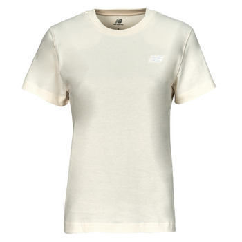 vaatteet Naiset Lyhythihainen t-paita New Balance SMALL LOGO T-SHIRT Beige