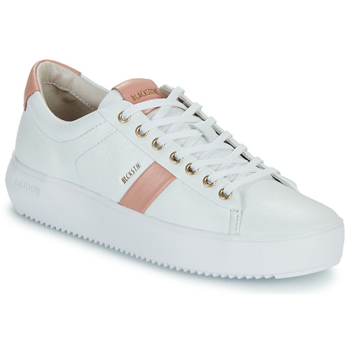 kengät Naiset Matalavartiset tennarit Blackstone BL220 Valkoinen / Vaaleanpunainen