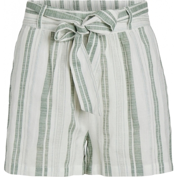 vaatteet Naiset Shortsit / Bermuda-shortsit Vila Etni Shorts - Cloud Dancer/Green Valkoinen