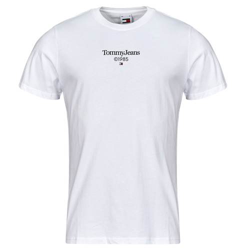 vaatteet Miehet Lyhythihainen t-paita Tommy Jeans TJM SLIM TJ 85 ENTRY Valkoinen