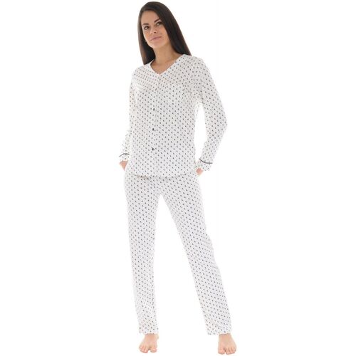 vaatteet Naiset pyjamat / yöpaidat Christian Cane CALISTE Valkoinen