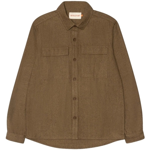 vaatteet Miehet Pitkähihainen paitapusero Revolution Utility Shirt 3953 - Light Brown Ruskea