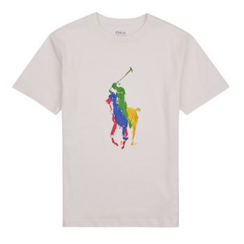 vaatteet Lapset Lyhythihainen t-paita Polo Ralph Lauren SS CN-KNIT SHIRTS-T-SHIRT Valkoinen / Valkoinen 