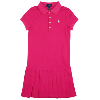 vaatteet Tytöt Lyhyt mekko Polo Ralph Lauren SSPLTPOLODRS-DRESSES-DAY DRESS Vaaleanpunainen / Bright / Vaaleanpunainen