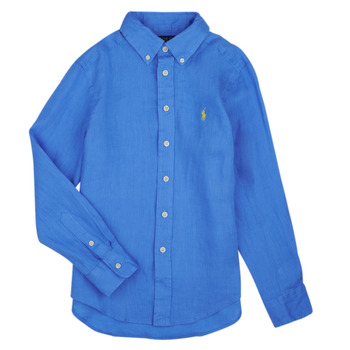 vaatteet Pojat Pitkähihainen paitapusero Polo Ralph Lauren CLBDPPC-SHIRTS-SPORT SHIRT Sininen / Sininen