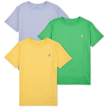 vaatteet Lapset Lyhythihainen t-paita Polo Ralph Lauren 3PKCNSSTEE-SETS-GIFT BOX SET Sininen / Vihreä / Keltainen / Harmaa / malva / Keltainen