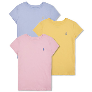 vaatteet Tytöt Lyhythihainen t-paita Polo Ralph Lauren TEE BUNDLE-SETS-GIFT BOX SET Vaaleanpunainen / Sininen / Taivaansininen / Keltainen