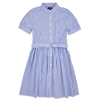 vaatteet Tytöt Lyhyt mekko Polo Ralph Lauren FAHARLIDRSS-DRESSES-DAY DRESS Sininen / Valkoinen / Cabana / Sininen / Valkoinen 