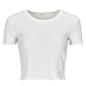 vaatteet Naiset Lyhythihainen t-paita Guess CN SMOKED Valkoinen