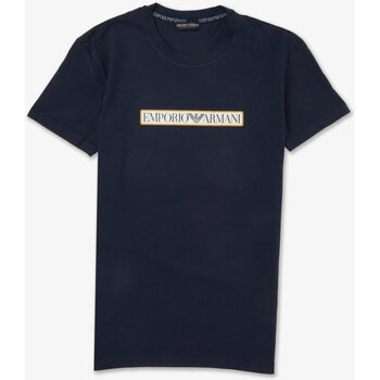 vaatteet Miehet Lyhythihainen t-paita Emporio Armani 111035 3F517 Sininen