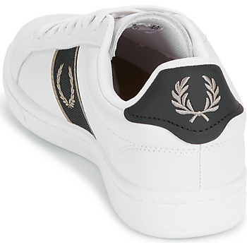 Fred Perry B721 Leather Branded Webbing Valkoinen / Musta