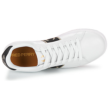 Fred Perry B721 Leather Branded Webbing Valkoinen / Musta