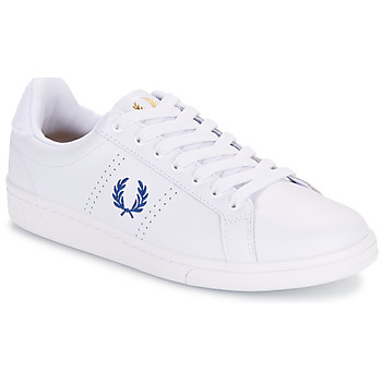 Fred Perry B721 Leather / Towelling Valkoinen / Sininen