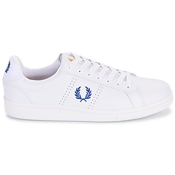 Fred Perry B721 Leather / Towelling Valkoinen / Sininen