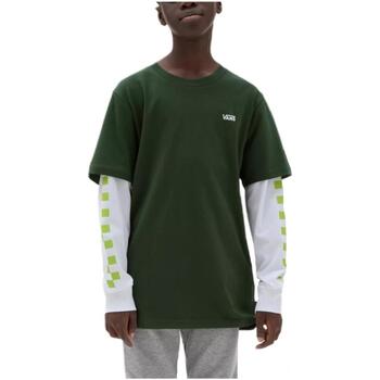 vaatteet Pojat Lyhythihainen t-paita Vans  Vihreä