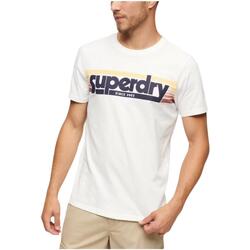 vaatteet Miehet Lyhythihainen t-paita Superdry  Valkoinen