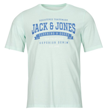 vaatteet Miehet Lyhythihainen t-paita Jack & Jones JJELOGO TEE SS O-NECK 2 COL SS24 SN Sininen
