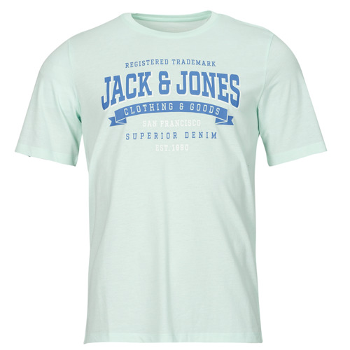 vaatteet Miehet Lyhythihainen t-paita Jack & Jones JJELOGO TEE SS O-NECK 2 COL SS24 SN Sininen