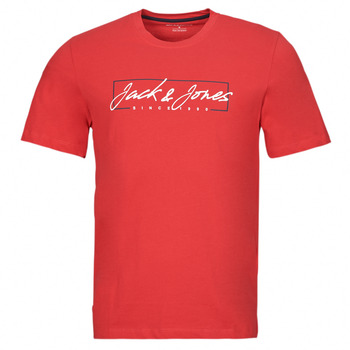 vaatteet Miehet Lyhythihainen t-paita Jack & Jones JJZURI TEE SS CREW NECK Punainen