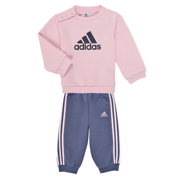 vaatteet Tytöt Verryttelypuvut Adidas Sportswear I BOS LOGO JOG Vaaleanpunainen / Harmaa