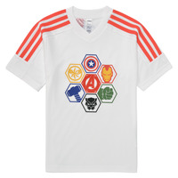vaatteet Pojat Lyhythihainen t-paita Adidas Sportswear LK MARVEL AVENGERS T Valkoinen / Punainen