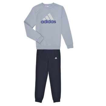 vaatteet Pojat Verryttelypuvut Adidas Sportswear J BL FL TS Laivastonsininen / Sininen / Valkoinen