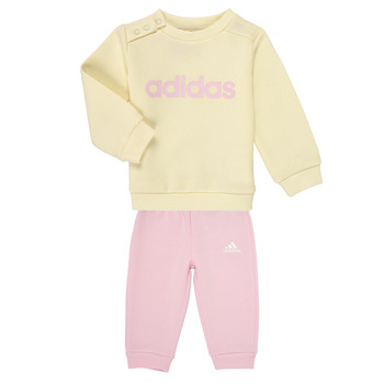 vaatteet Tytöt Verryttelypuvut Adidas Sportswear I LIN FL JOG Vaalea / Vaaleanpunainen