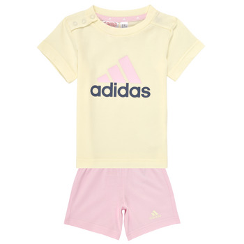 vaatteet Tytöt Verryttelypuvut Adidas Sportswear I BL CO T SET Vaalea / Vaaleanpunainen