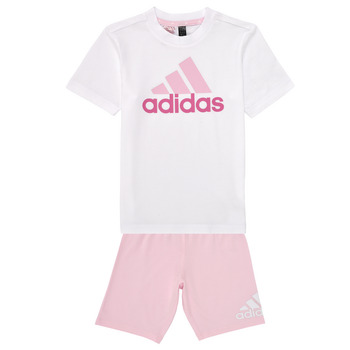 Adidas Sportswear LK BL CO T SET Vaaleanpunainen / Valkoinen
