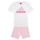 vaatteet Tytöt Verryttelypuvut Adidas Sportswear LK BL CO T SET Vaaleanpunainen / Valkoinen