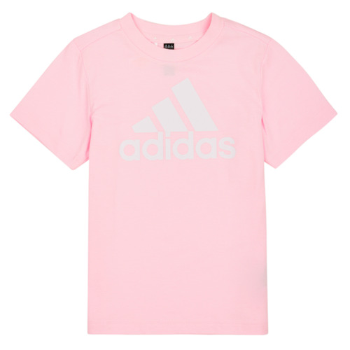 vaatteet Tytöt Lyhythihainen t-paita Adidas Sportswear LK BL CO TEE Vaaleanpunainen / Valkoinen