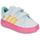 kengät Tytöt Matalavartiset tennarit Adidas Sportswear GRAND COURT MINNIE CF I Valkoinen / Vaaleanpunainen