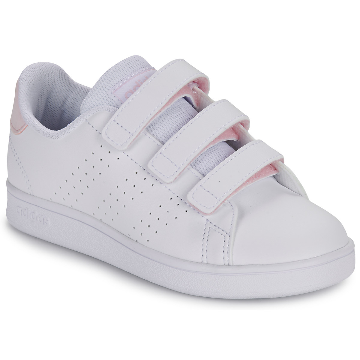 kengät Tytöt Matalavartiset tennarit Adidas Sportswear ADVANTAGE CF C Valkoinen / Vaaleanpunainen