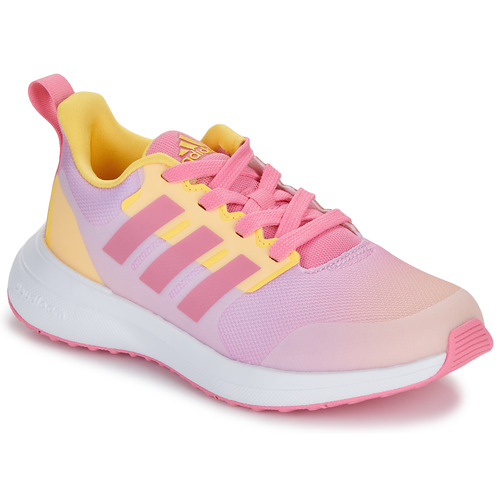 kengät Tytöt Matalavartiset tennarit Adidas Sportswear FortaRun 2.0 K Vaaleanpunainen / Keltainen