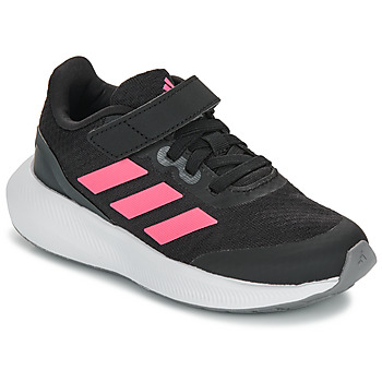kengät Tytöt Matalavartiset tennarit Adidas Sportswear RUNFALCON 3.0 EL K Musta / Vaaleanpunainen