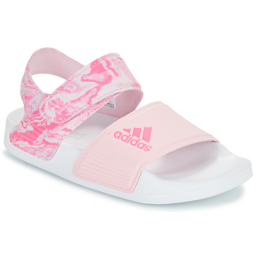 kengät Tytöt Sandaalit ja avokkaat Adidas Sportswear ADILETTE SANDAL K Vaaleanpunainen / Valkoinen