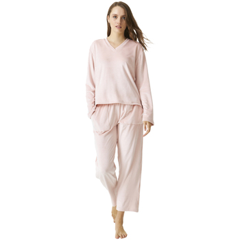 vaatteet Naiset pyjamat / yöpaidat J&j Brothers JJBDP0202 Vaaleanpunainen
