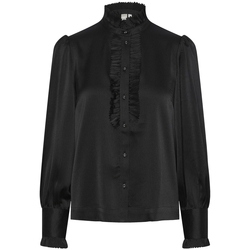 vaatteet Naiset Topit / Puserot Y.a.s YAS Frilla Shirt L/S - Black Musta