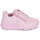 kengät Tytöt Matalavartiset tennarit Skechers UNO LITE - EASY ZIP Vaaleanpunainen