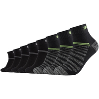 Alusvaatteet Urheilusukat Skechers 3PPK Unisex Mesh Ventilation Quarter Socks Musta