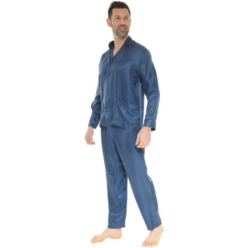 vaatteet Miehet pyjamat / yöpaidat Pilus SILK Sininen
