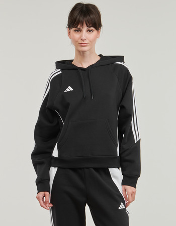 vaatteet Naiset Svetari adidas Performance TIRO24 SWHOODW Musta / Valkoinen