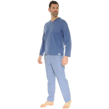 vaatteet Miehet pyjamat / yöpaidat Pilus BERTIN Sininen
