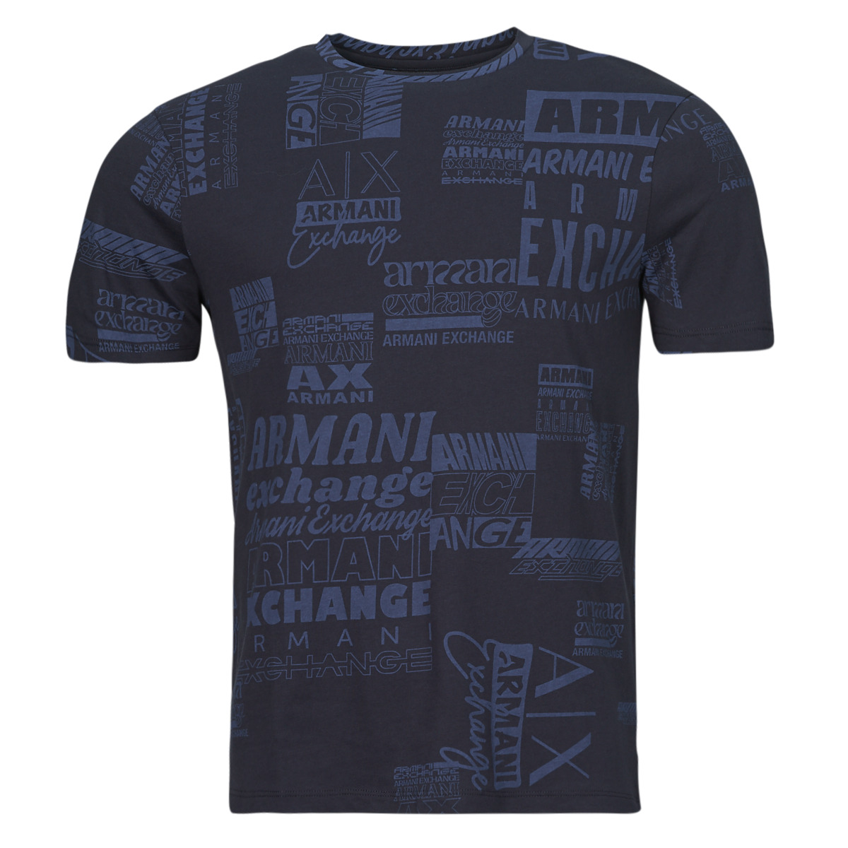 vaatteet Miehet Lyhythihainen t-paita Armani Exchange 3DZTHW Sininen